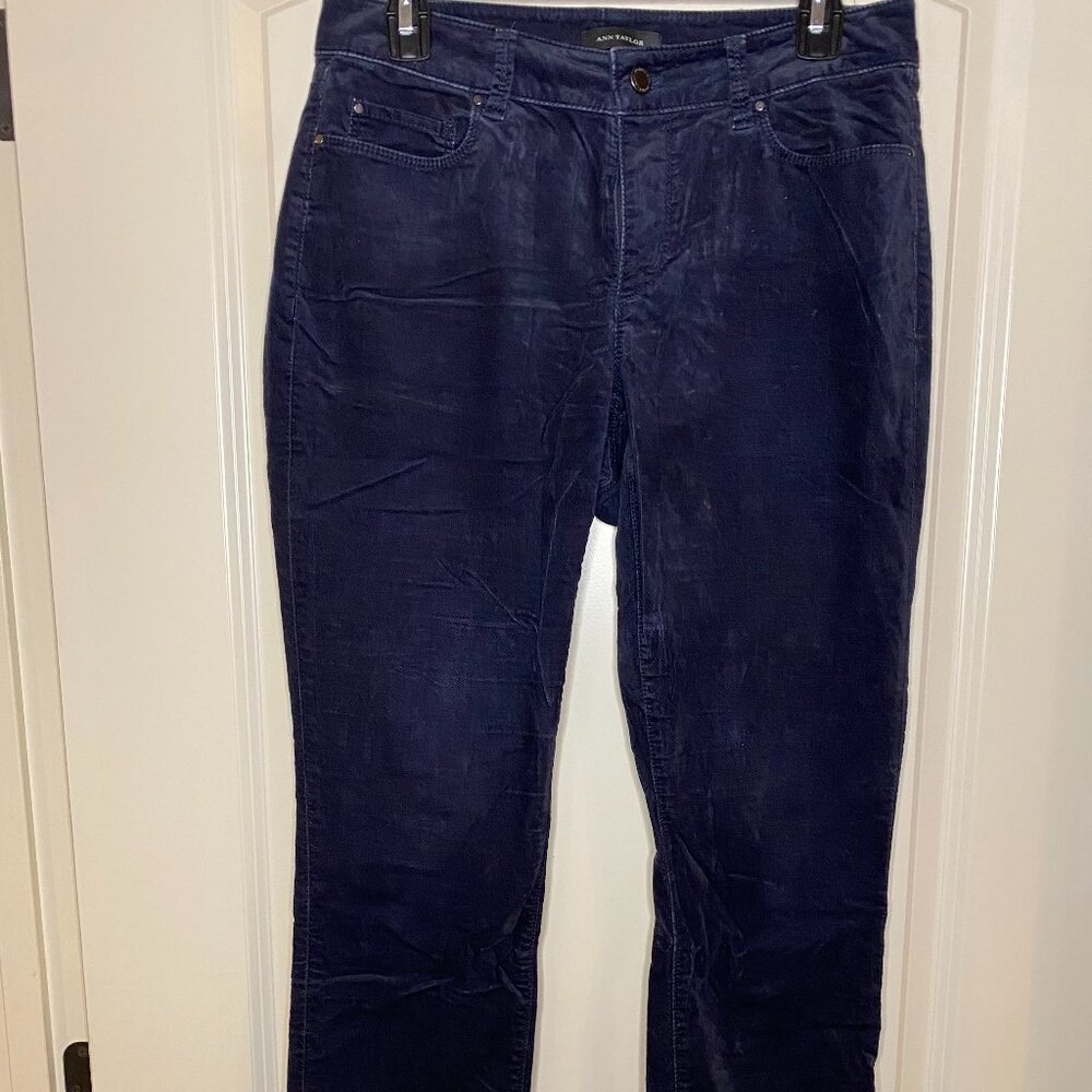 Ann Taylor Navy velvet pants Size 6